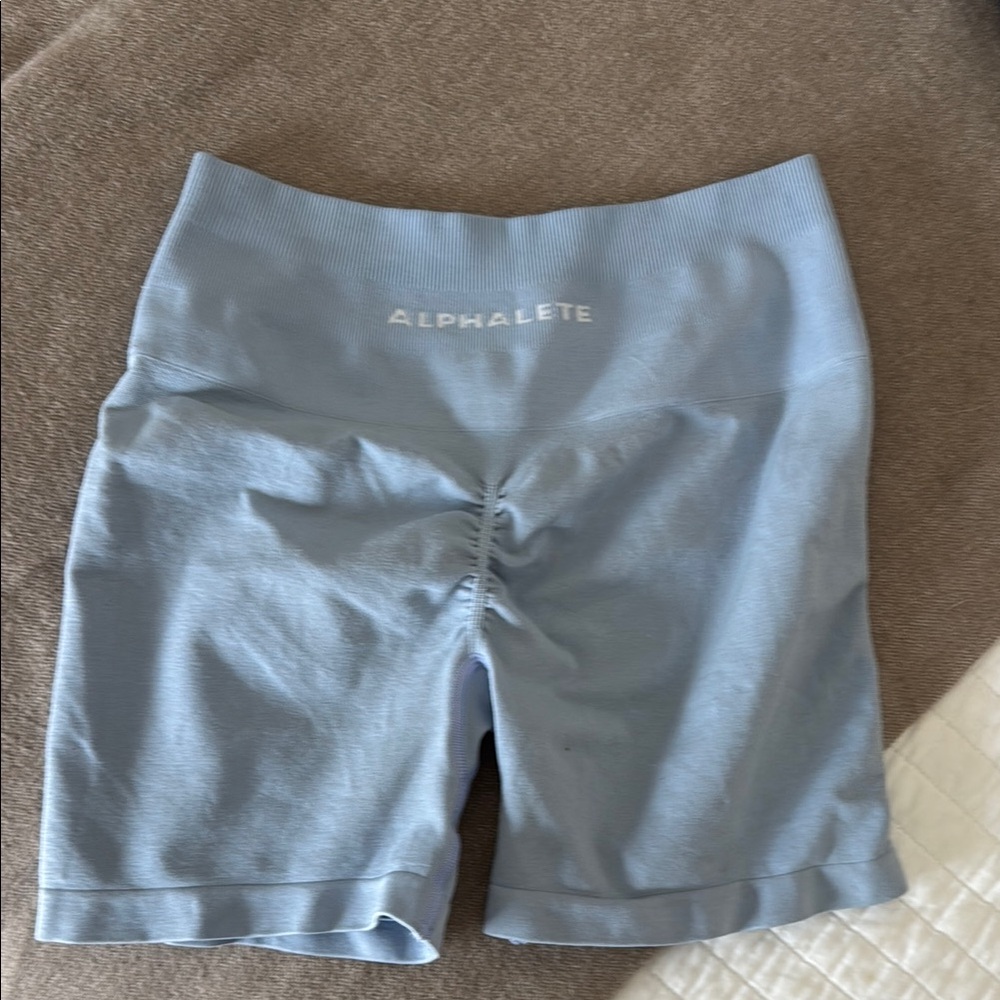 Alphalete Blue  Shorts High-Waisted Performance